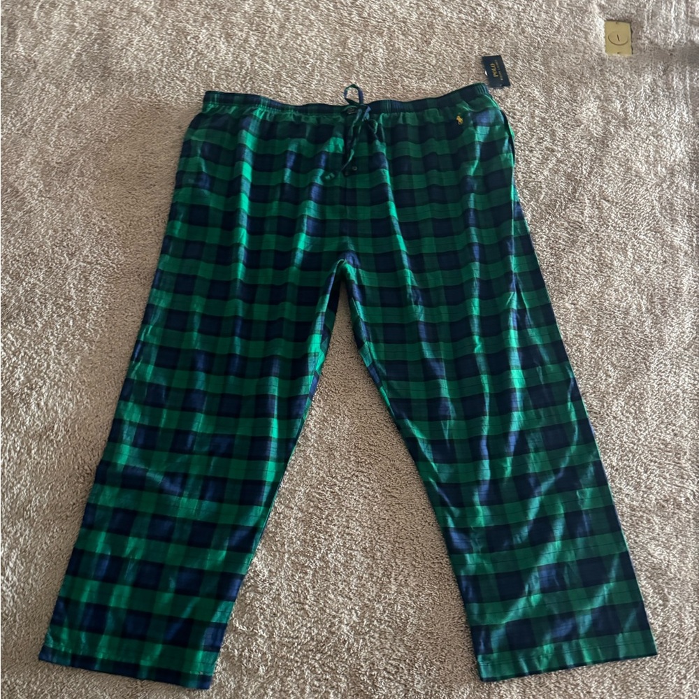Polo Ralph Lauren Pants Pajama Mens 4X Bottoms Lounge Pants Tartan Plaid Cotton